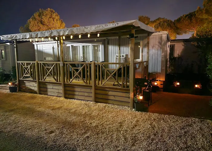 Parque de Campismo Del Mar 4 étoiles à Sur Mobil-home Cosy En 3ch Au Calme Argelès-sur-Mer