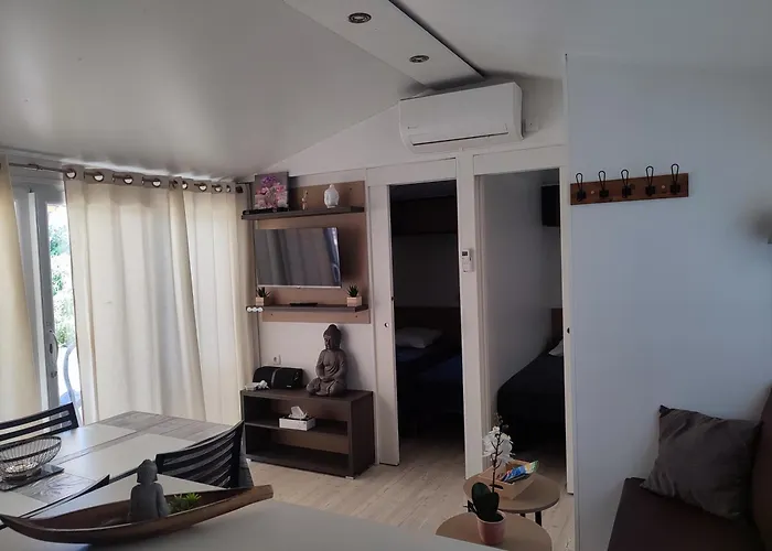 Parque de Campismo Del Mar 4 étoiles à Sur Mobil-home Cosy En 3ch Au Calme