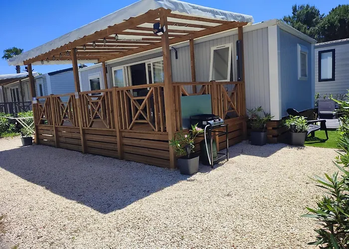 Parque de Campismo Del Mar 4 étoiles à Sur Mobil-home Cosy En 3ch Au Calme Argelès-sur-Mer